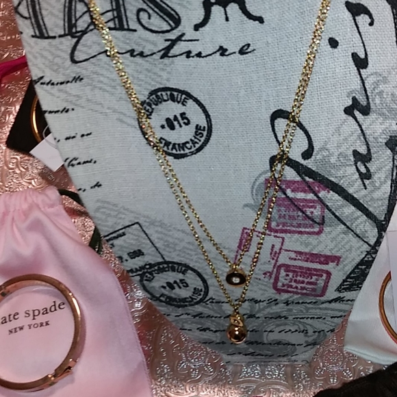 ⏬NWOT KATE SPADE DOUBLE PEARL NECKLACE W/BAG - Picture 11 of 13